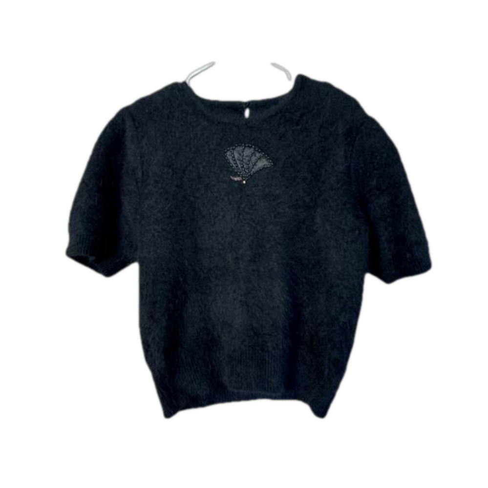 100% Alpaca‎ Vintage Embroidered Sweater Top